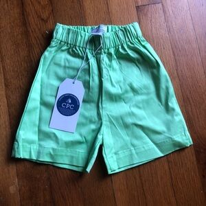 New! Classic Prep 12-18M Kids Shorts! Green Pull on Shorts with Back Pockets!